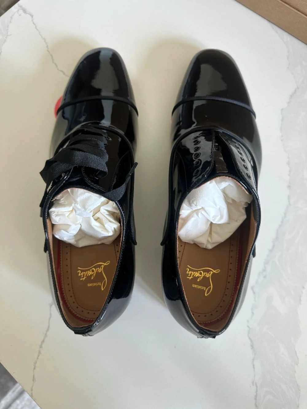Christian Louboutin Men’s Size 42 Patent Calf Leather Oxfords